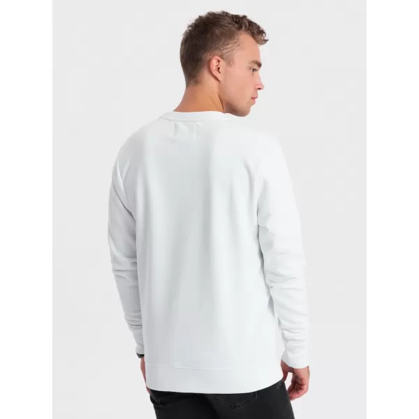  Pánská mikina OMBRE OM-SSPS-0156 WHITE 