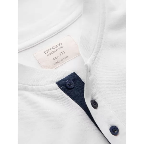  Pánské triko OMBRE OM-TSCT-0156 WHITE 