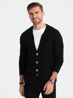 Pánský svetr OMBRE OM-SWCD-0109 BLACK