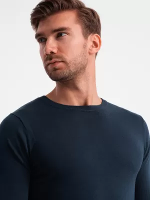 Pánský svetr OMBRE OM-SWBS-0106 NAVY BLUE