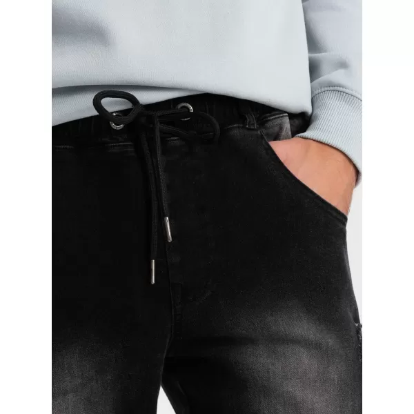  Pánské džíny OMBRE OM-PADJ-0153 BLACK 