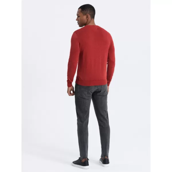  Pánský svetr OMBRE OM-SWOS-0108 RED 