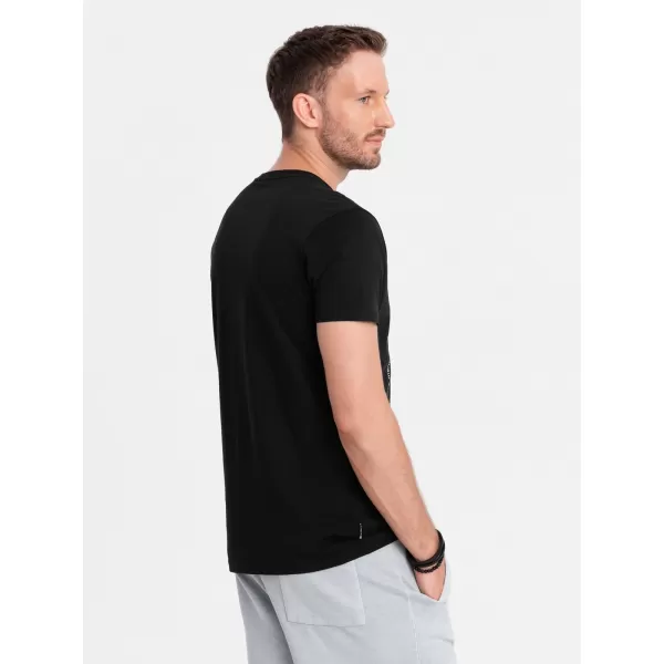  Pánské triko OMBRE OM-TSPT-0166 BLACK 