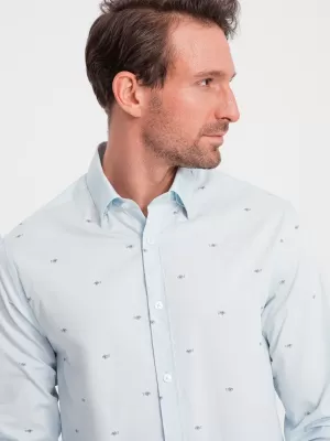 Pánská košile OMBRE OM-SHCS-0156 BLUE