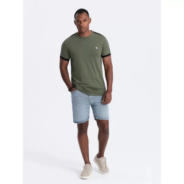  Pánské triko OMBRE S1632 OLIVE 