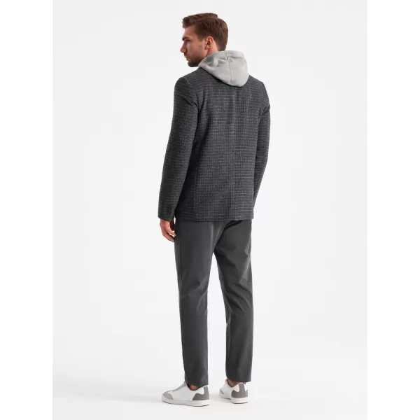  Pánské sako OMBRE OM-BLZB-0117 GRAPHITE 