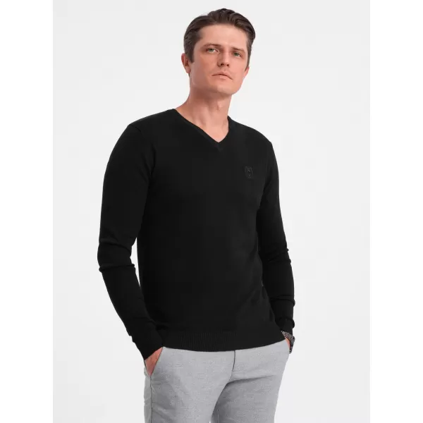  Pánský svetr OMBRE OM-SWBS-0107 BLACK 