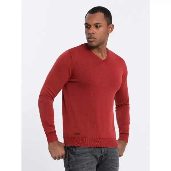  Pánský svetr OMBRE OM-SWOS-0108 RED 