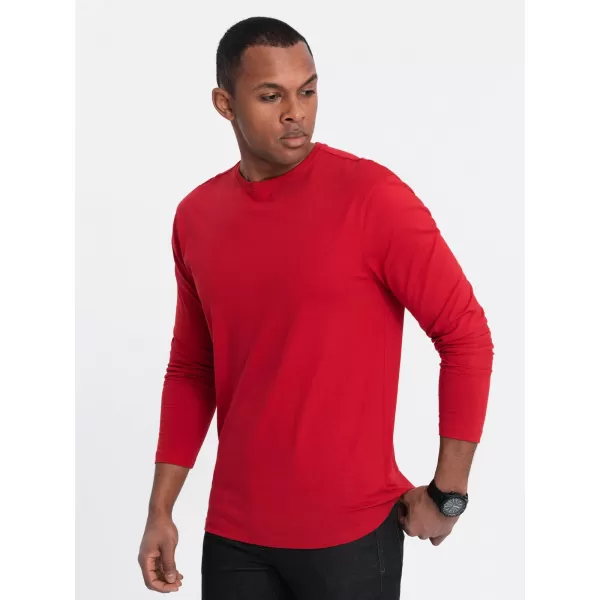  Pánské triko s dlouhým rukávem OMBRE OM-LSBL-0106 RED 