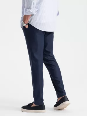 Pánské kalhoty OMBRE OM-PACP-0182 NAVY BLUE