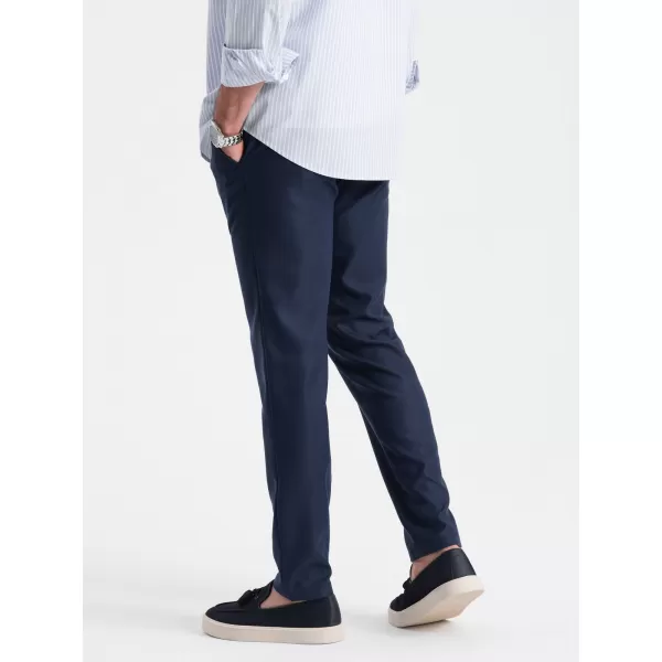  Pánské kalhoty OMBRE OM-PACP-0182 NAVY BLUE 
