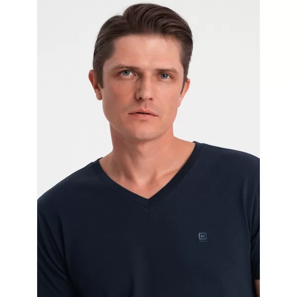  Pánské triko OMBRE OM-TSCT-0106 NAVY BLUE 