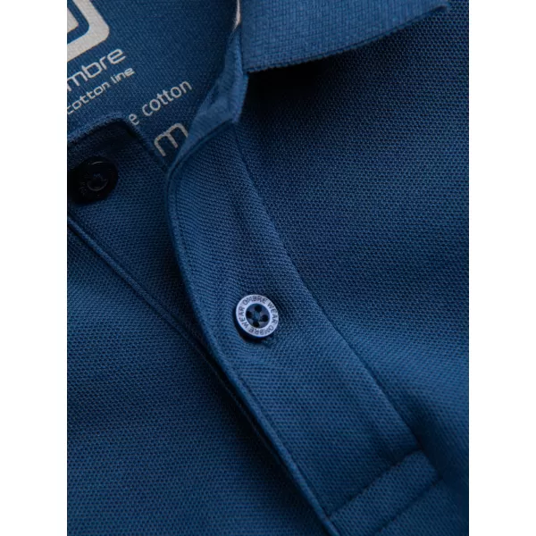  Pánské triko s límečkem OMBRE S1374 DARK BLUE 