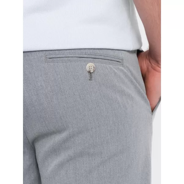  Pánské kalhoty OMBRE OM-PACP-0191 LIGHT GREY 