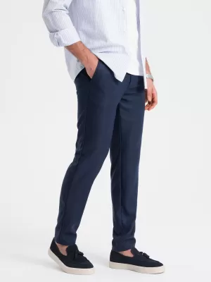 Pánské kalhoty OMBRE OM-PACP-0182 NAVY BLUE