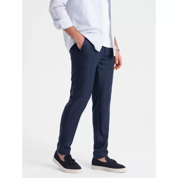 Pánské kalhoty OMBRE OM-PACP-0182 NAVY BLUE 