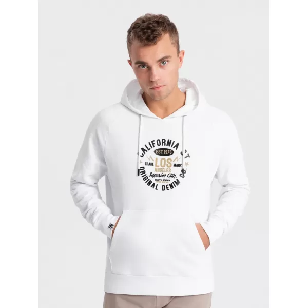  Pánská mikina OMBRE OM-SSPS-0151 WHITE 