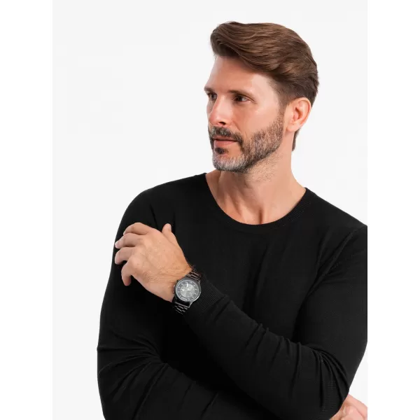  Pánský svetr OMBRE OM-SWBS-0106 BLACK 