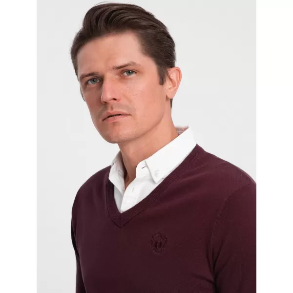  Pánský svetr OMBRE OM-SWSW-0102 MAROON 