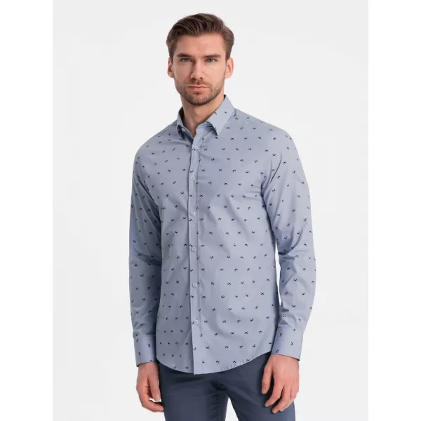  Pánská košile OMBRE OM-SHCS-0156 LIGHT BLUE 