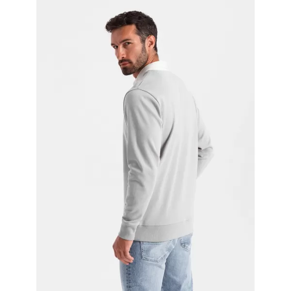  Pánská mikina OMBRE OM-SSNZ-0132 ASH 