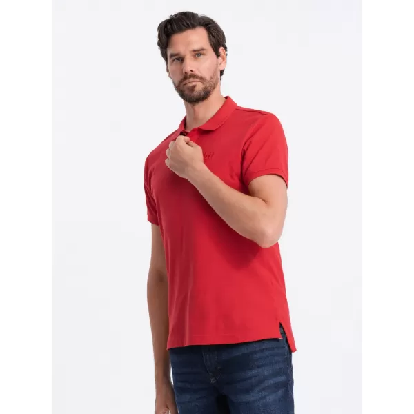  Pánské triko s límečkem OMBRE S1374 RED 