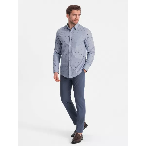  Pánská košile OMBRE OM-SHCS-0156 LIGHT BLUE 