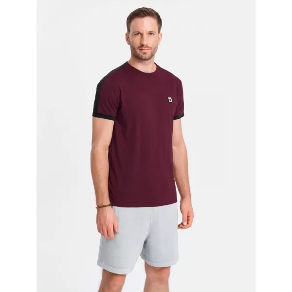  Pánské triko OMBRE S1632 MAROON 