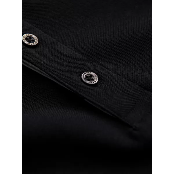  Pánské triko s límečkem OMBRE OM-POSS-0113 BLACK 