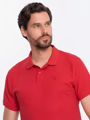 Pánské triko s límečkem OMBRE S1374 RED