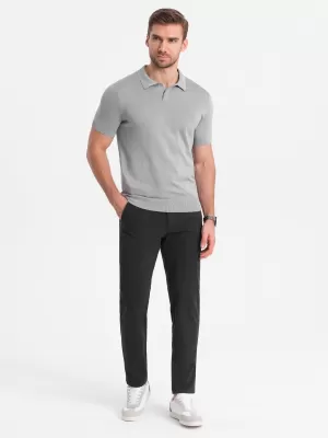 Pánské kalhoty OMBRE OM-PACP-0191 GRAPHITE