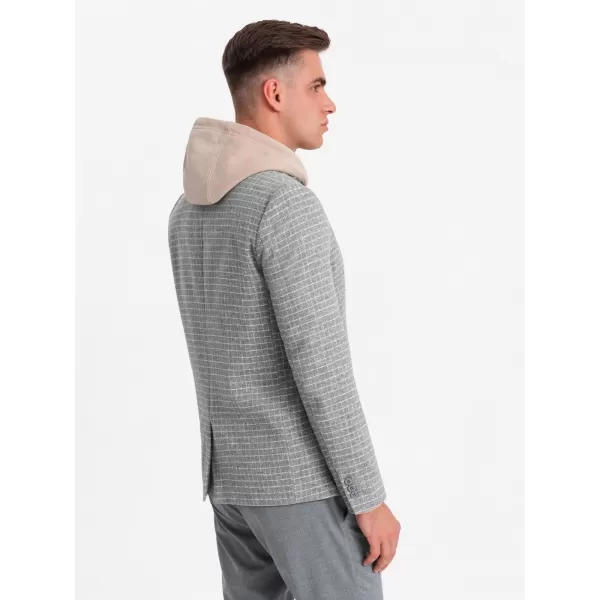  Pánské sako OMBRE OM-BLZB-0117 GREY 