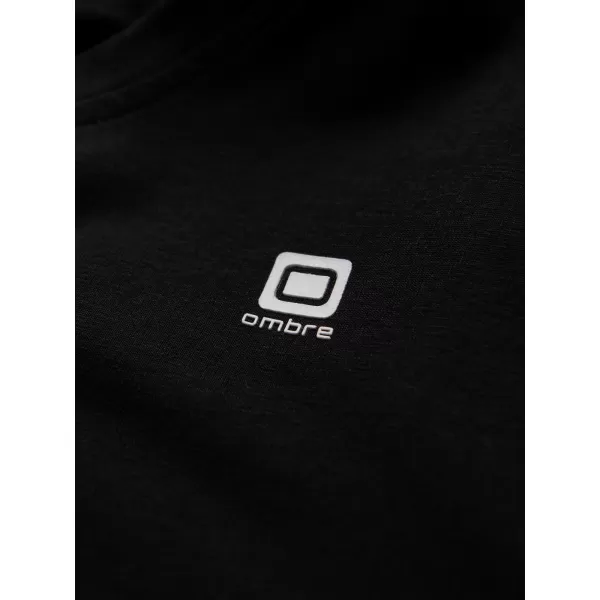  Pánské triko s dlouhým rukávem OMBRE OM-LSCL-0110 BLACK 