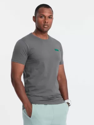 Pánské triko OMBRE OM-TSCT-0151 GRAY