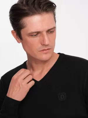 Pánský svetr OMBRE OM-SWBS-0107 BLACK