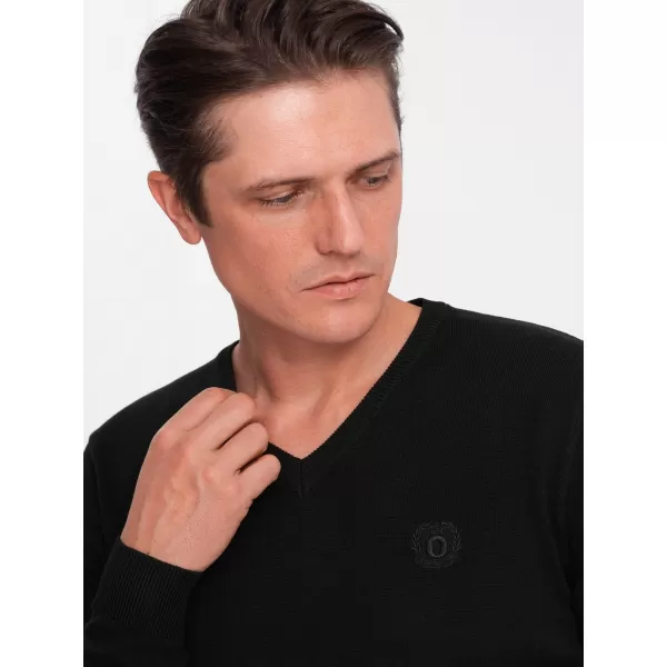  Pánský svetr OMBRE OM-SWBS-0107 BLACK 