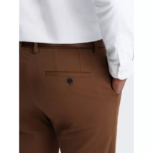 Pánské kalhoty OMBRE OM-PACP-0190 CARAMEL 