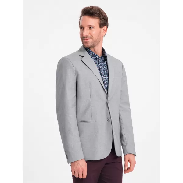  Pánské sako OMBRE OM-BLZB-0115 GREY 
