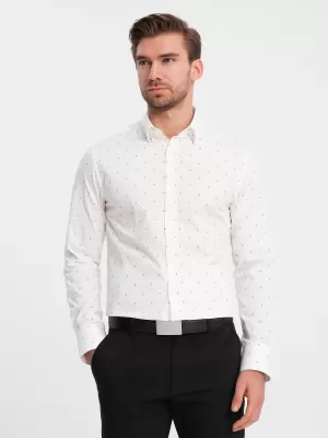 Pánská košile OMBRE OM-SHCS-0156 WHITE