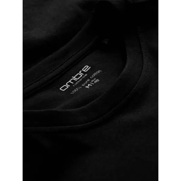  Pánské triko OMBRE OM-LSBL-0106 BLACK 