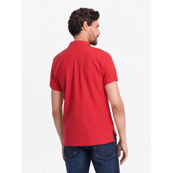  Pánské triko s límečkem OMBRE S1374 RED 