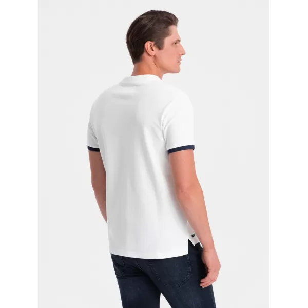 Pánské triko OMBRE OM-TSCT-0156 WHITE 
