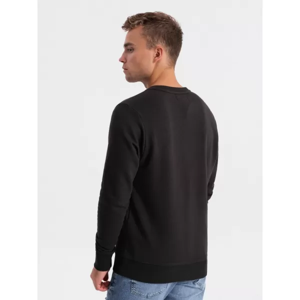  Pánská mikina OMBRE OM-SSPS-0154 DARK BROWN 