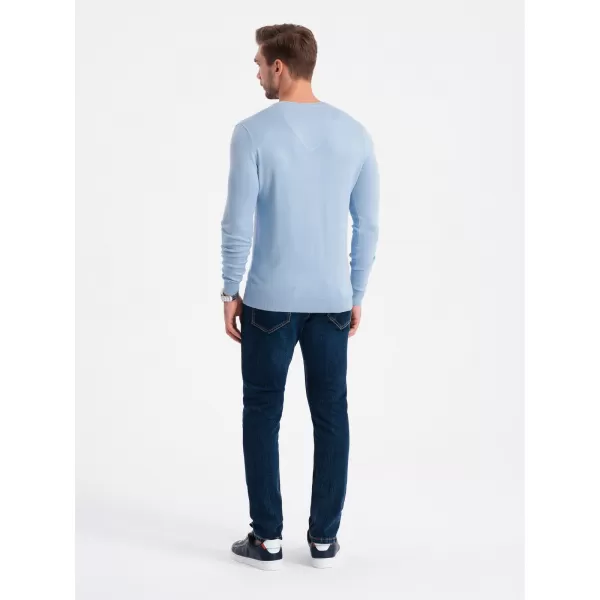  Pánský svetr OMBRE OM-SWBS-0107 LIGHT BLUE 01 
