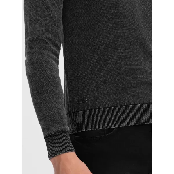  Pánský svetr OMBRE OM-SWOS-0108 BLACK 