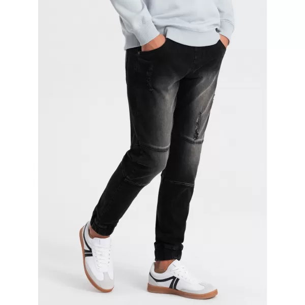  Pánské džíny OMBRE OM-PADJ-0153 BLACK 