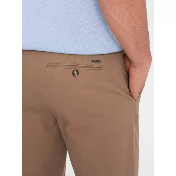  Pánské kalhoty OMBRE OM-PACP-0186 LIGHT BROWN 