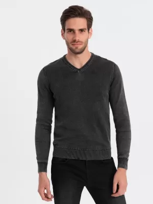 Pánský svetr OMBRE OM-SWOS-0108 BLACK