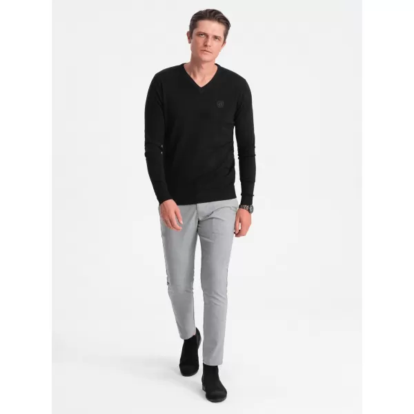  Pánský svetr OMBRE OM-SWBS-0107 BLACK 