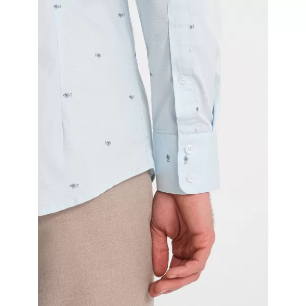  Pánská košile OMBRE OM-SHCS-0156 BLUE 